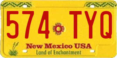 NM license plate 574TYQ