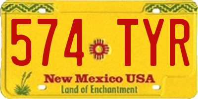 NM license plate 574TYR