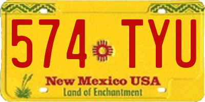 NM license plate 574TYU