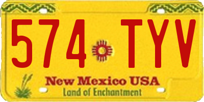 NM license plate 574TYV
