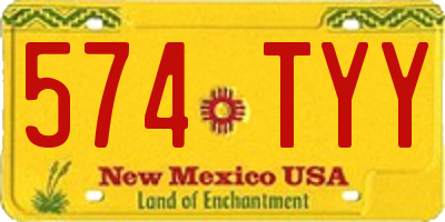 NM license plate 574TYY