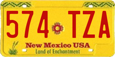 NM license plate 574TZA
