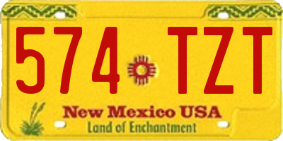 NM license plate 574TZT