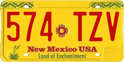 NM license plate 574TZV