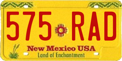 NM license plate 575RAD