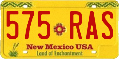 NM license plate 575RAS