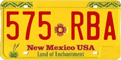 NM license plate 575RBA
