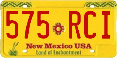 NM license plate 575RCI