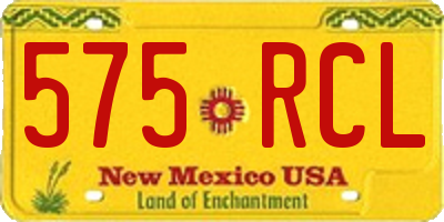 NM license plate 575RCL