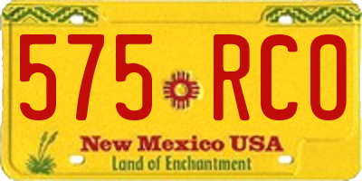 NM license plate 575RCO