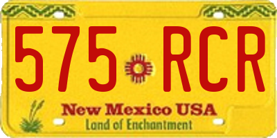 NM license plate 575RCR