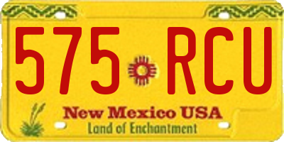 NM license plate 575RCU