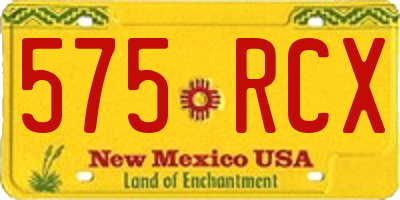 NM license plate 575RCX