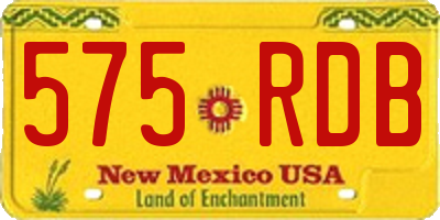 NM license plate 575RDB