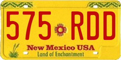 NM license plate 575RDD