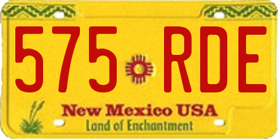 NM license plate 575RDE