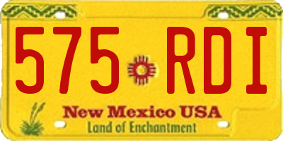 NM license plate 575RDI