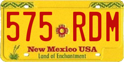 NM license plate 575RDM