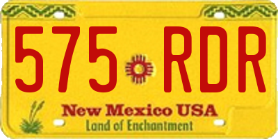 NM license plate 575RDR