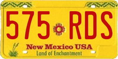 NM license plate 575RDS