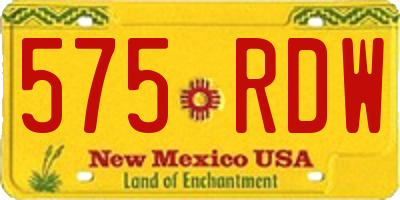 NM license plate 575RDW