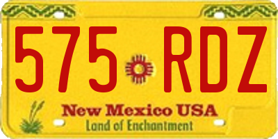 NM license plate 575RDZ