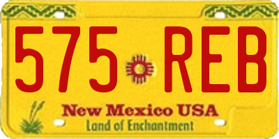 NM license plate 575REB