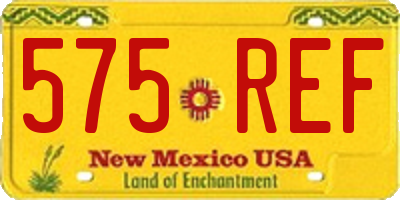 NM license plate 575REF
