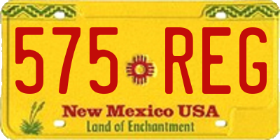 NM license plate 575REG