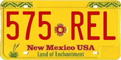 NM license plate 575REL
