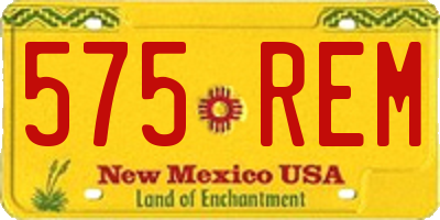NM license plate 575REM