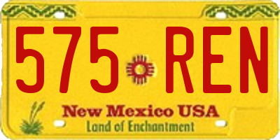 NM license plate 575REN