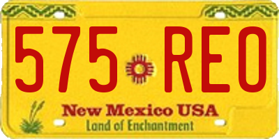 NM license plate 575REO