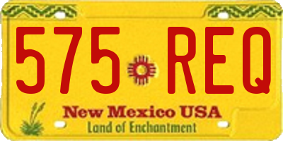 NM license plate 575REQ