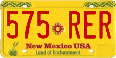 NM license plate 575RER