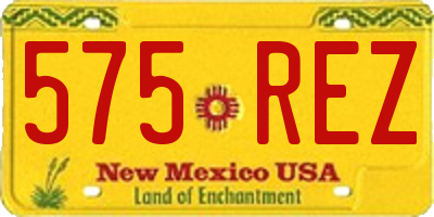 NM license plate 575REZ