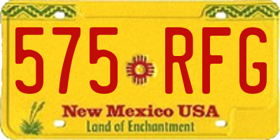 NM license plate 575RFG