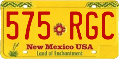 NM license plate 575RGC