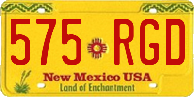 NM license plate 575RGD