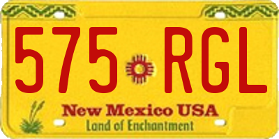 NM license plate 575RGL