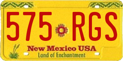 NM license plate 575RGS