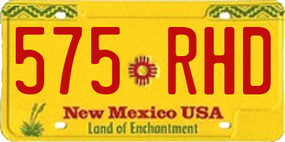 NM license plate 575RHD