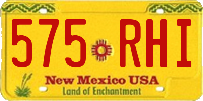 NM license plate 575RHI