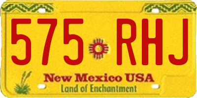 NM license plate 575RHJ