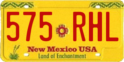 NM license plate 575RHL