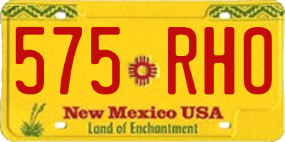 NM license plate 575RHO