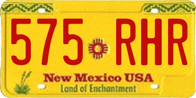 NM license plate 575RHR