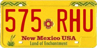 NM license plate 575RHU
