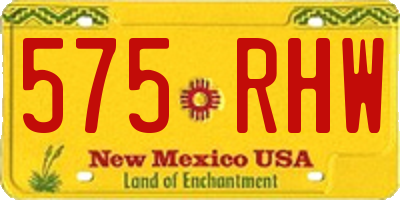 NM license plate 575RHW