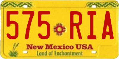 NM license plate 575RIA
